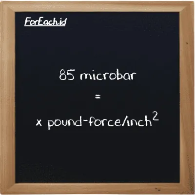 1 microbar is equivalent to 0.000014504 pound-force/inch<sup>2</sup> (1 µbar is equivalent to 0.000014504 lbf/in<sup>2</sup>)